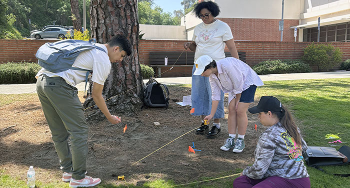 Students in field