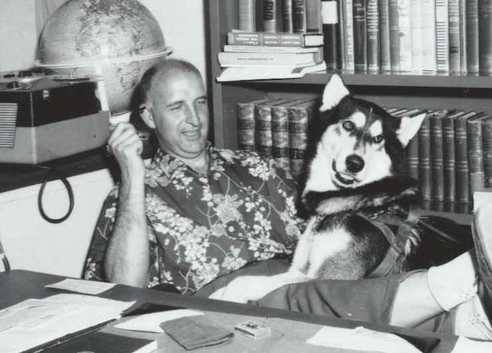 Werner Marti and Dog