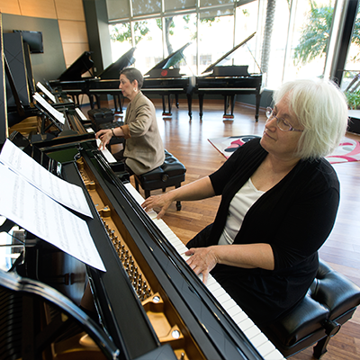 Pianist playing the piano