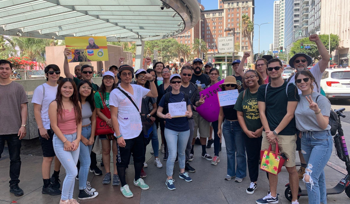 Students during a field trip