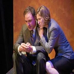 Robert Shields as Macbeth with Daniella Tarankow as Lady Macbeth in the Southern California Shakespeare Festival presentation of Macbeth at Cal Poly Pomona.