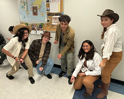 Anthropology club members group pics