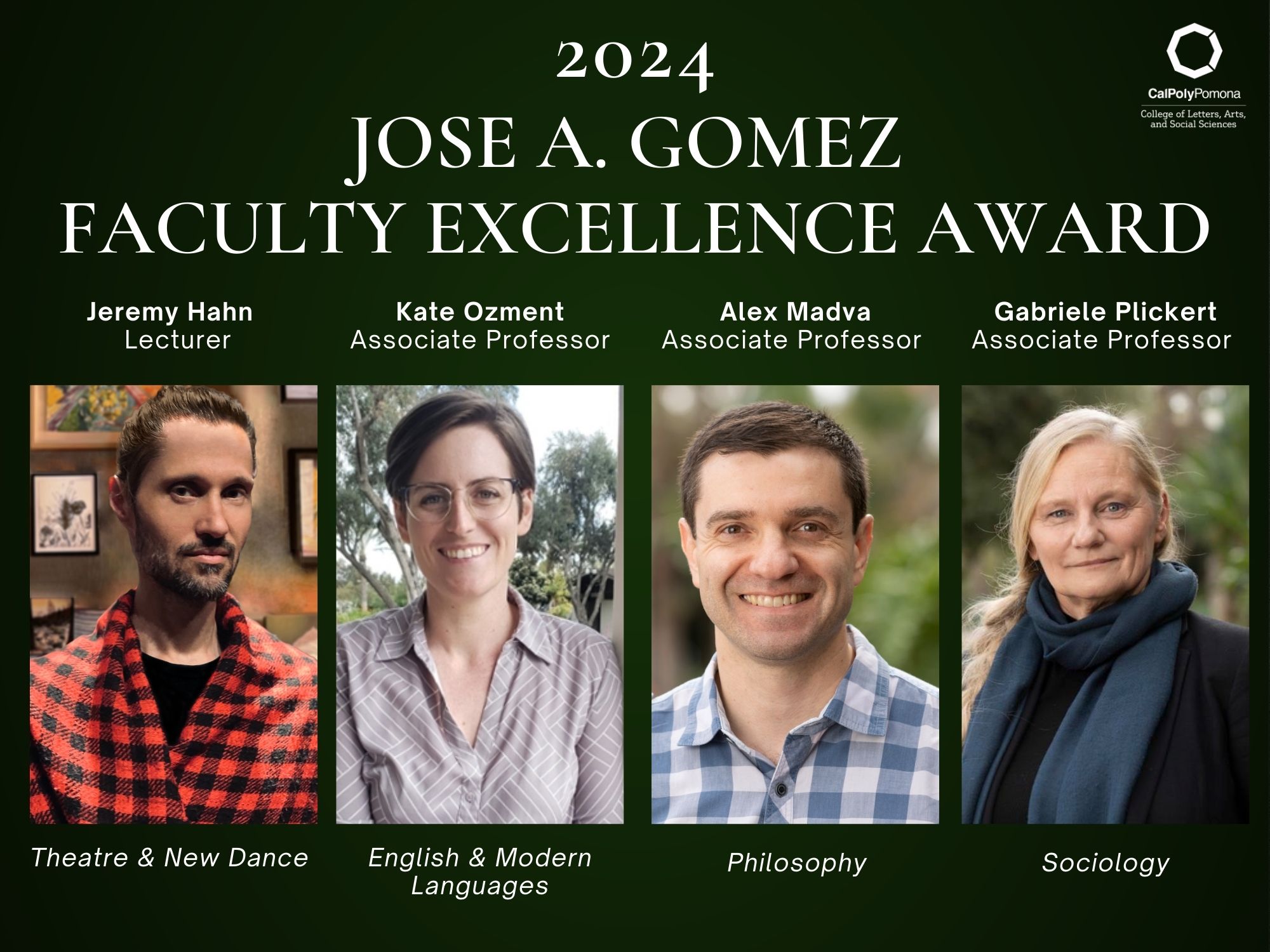 4 Faculty award recipients