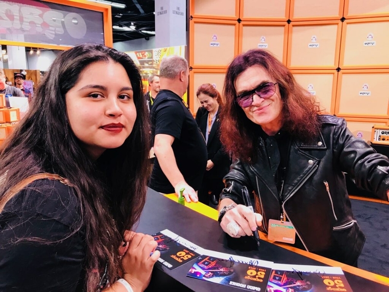 Justine Hawelu at NAMM show