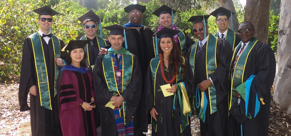 MPA Graduates and Professors during commencement