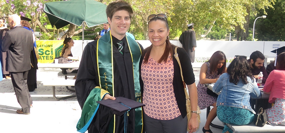 Graduate at commencement