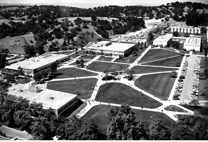 An overview image of the Cal Poly Pomona campus from 1974