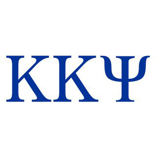 Kappa Kappa Psi Greek letters logo in blue, representing the national honorary band fraternity.