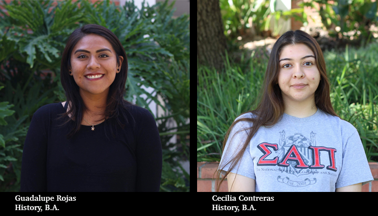 History graduates, Guadalupe and Cecilia