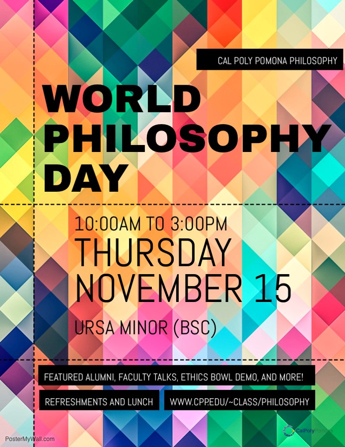 Flyer advertising World Philosophy Day