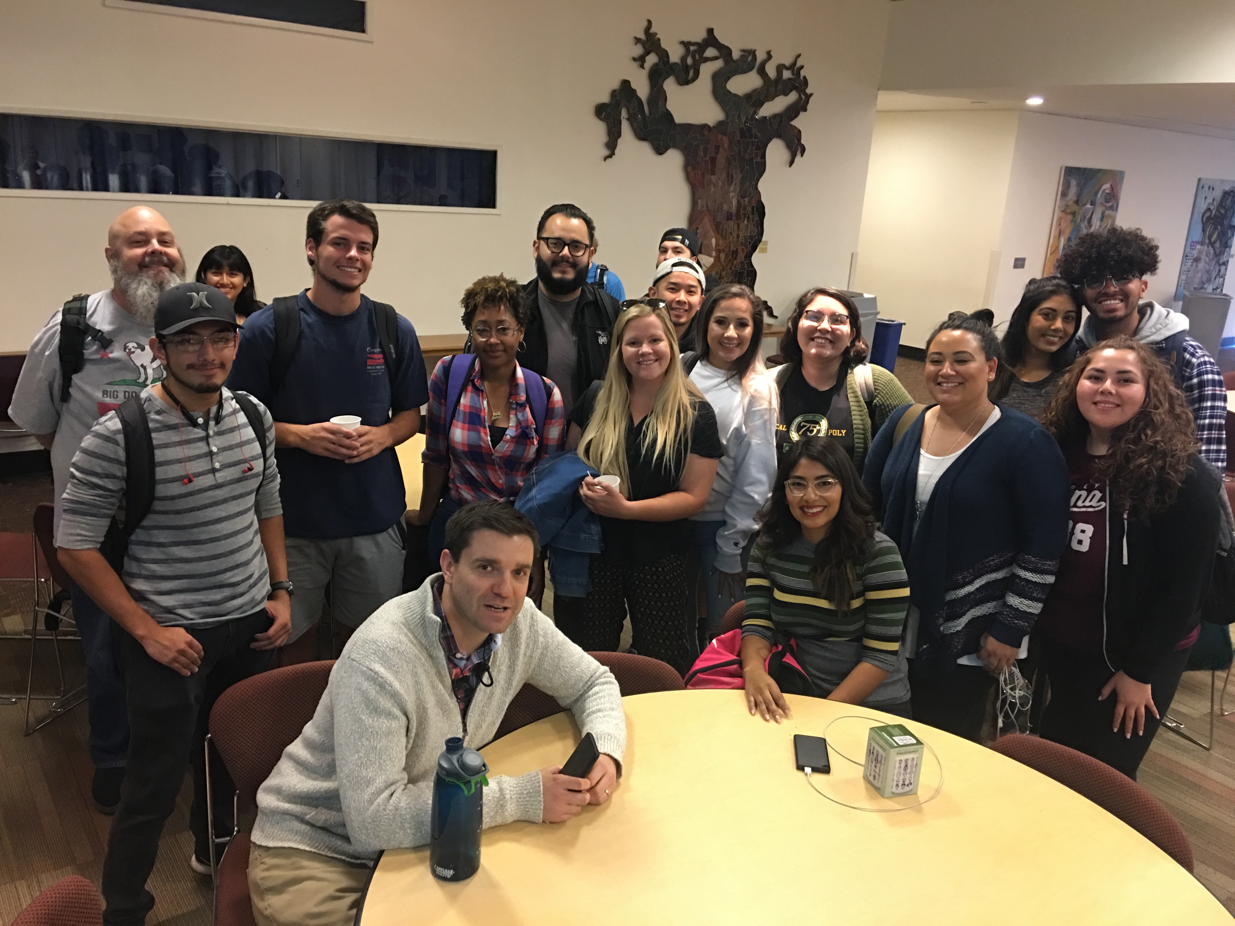 Professor Madva with students from his Race & Racism class