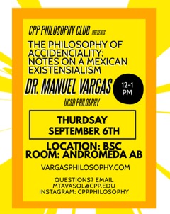 Information about the date and time of Dr. Vargas' talk