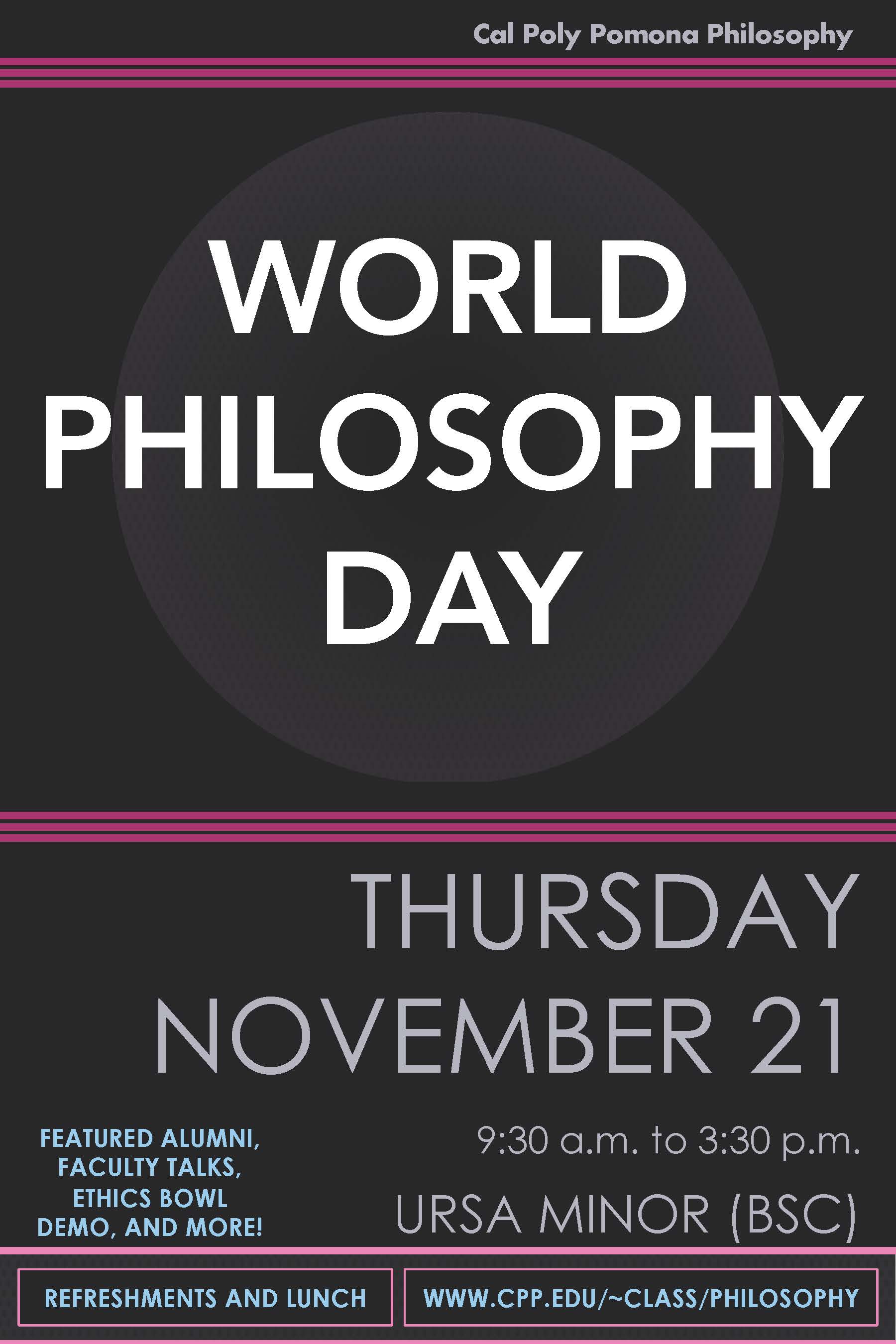 Flyer for World Philosophy Day