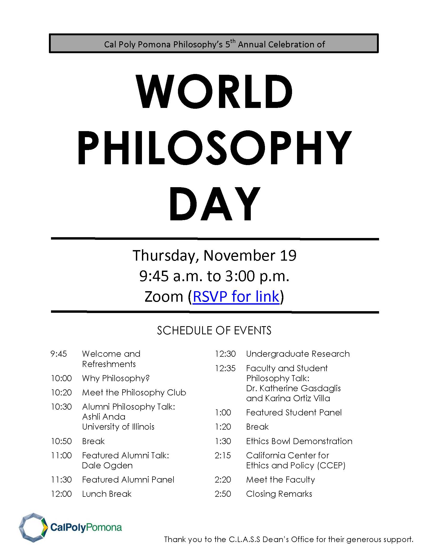 World Philosophy Day 2020 Schedule