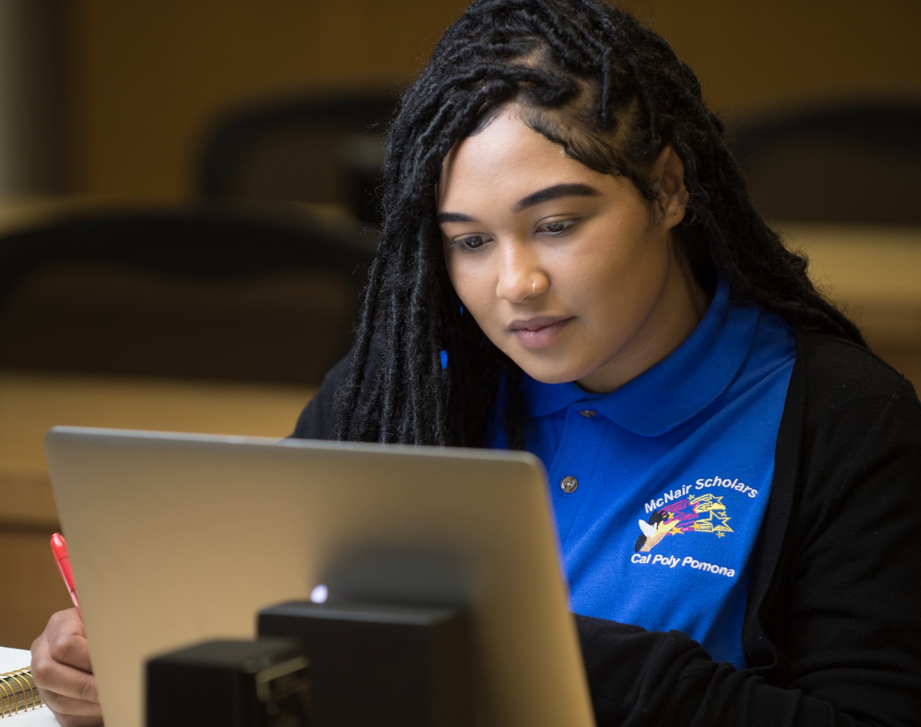 Student at a computer