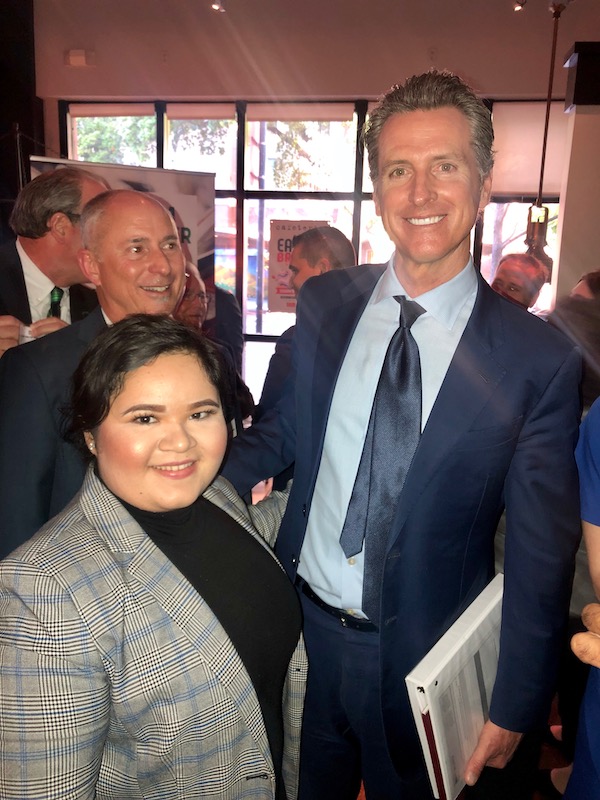 Marisol Ibarra with Gavin Newsom