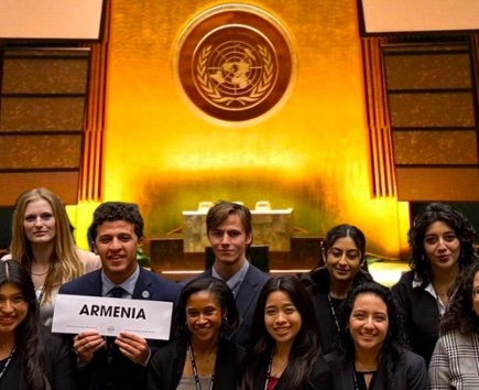 Students at the Model UN Assembly