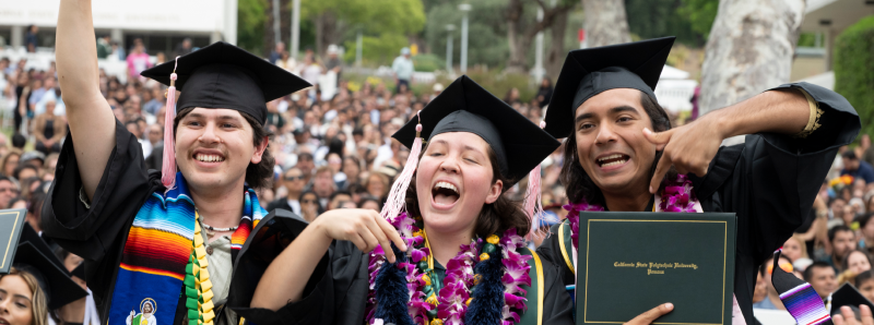 Students cheer at CLASS Commencement