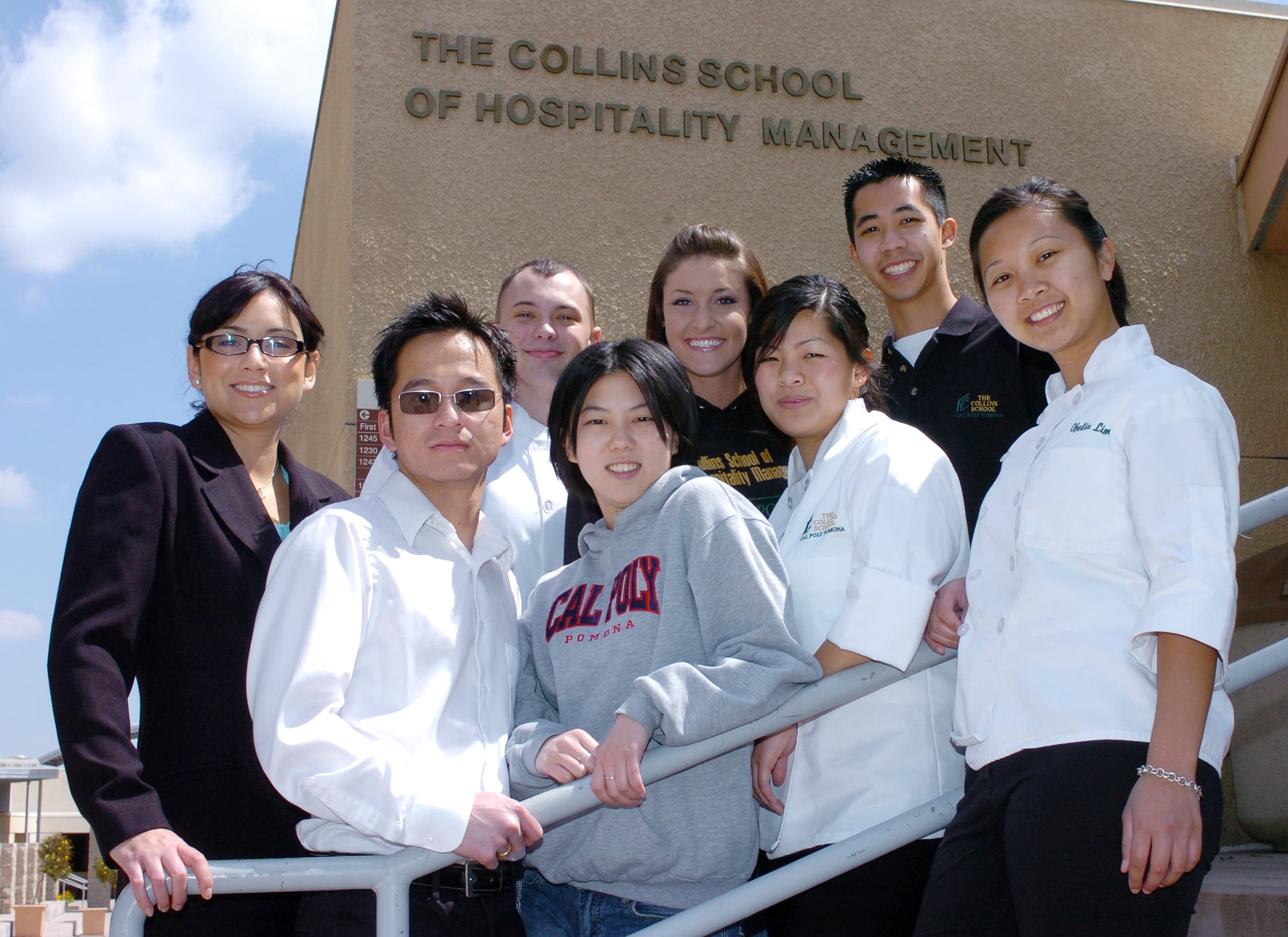 collins students gather together for a picture