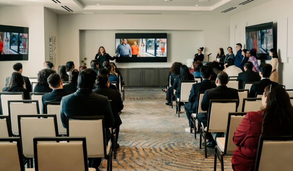 Students on field trip attending presentation at Yaamava Resort and Casino conference room