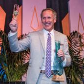 Bob Olson accepting the Mondavi Award