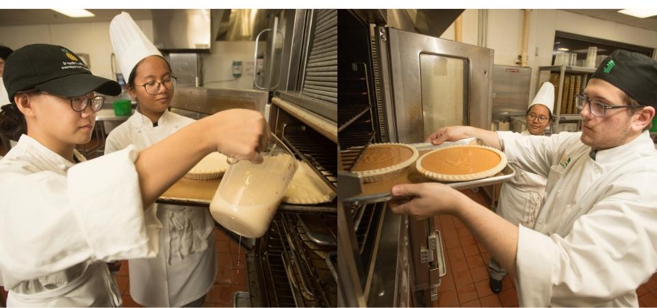 Food and Beverage Professionals Bake Pies for Thanksgiving