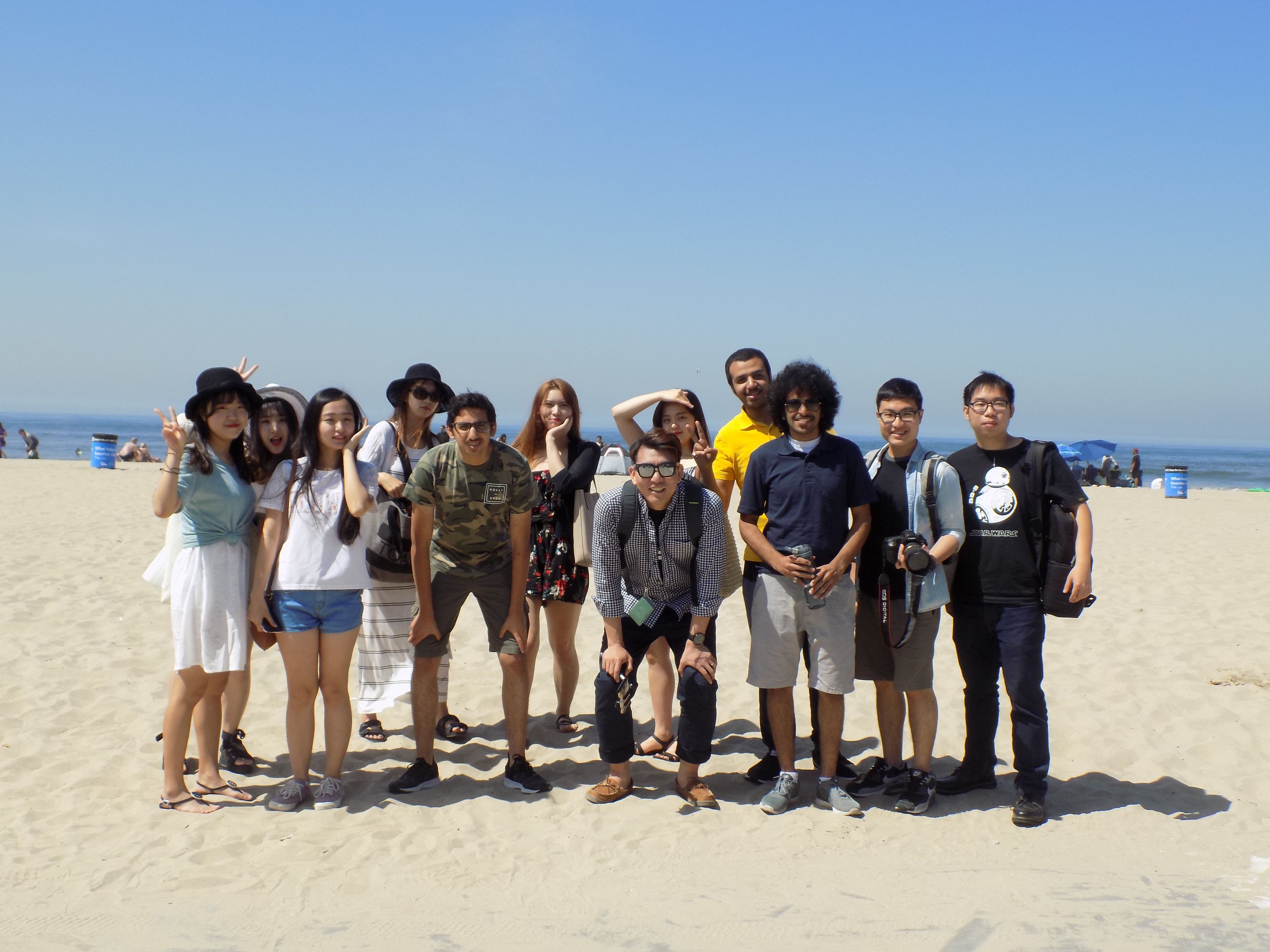 group pic on beach