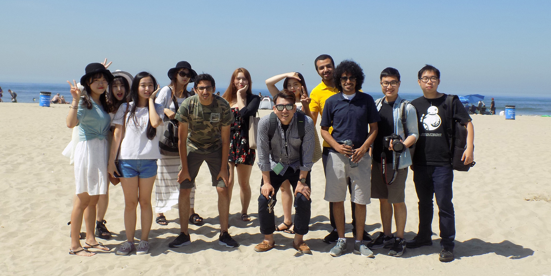 group pic on beach