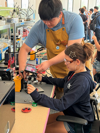 student at maker studio