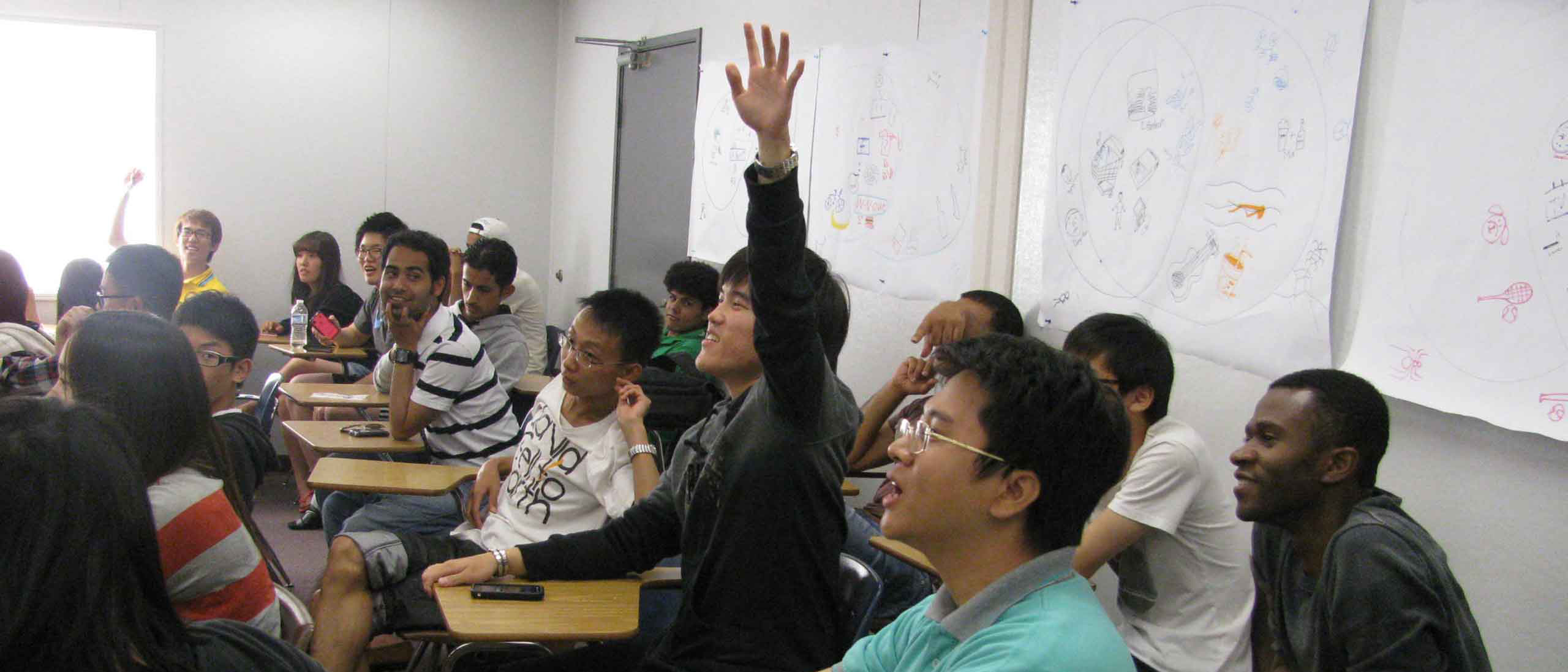 Student in classroom