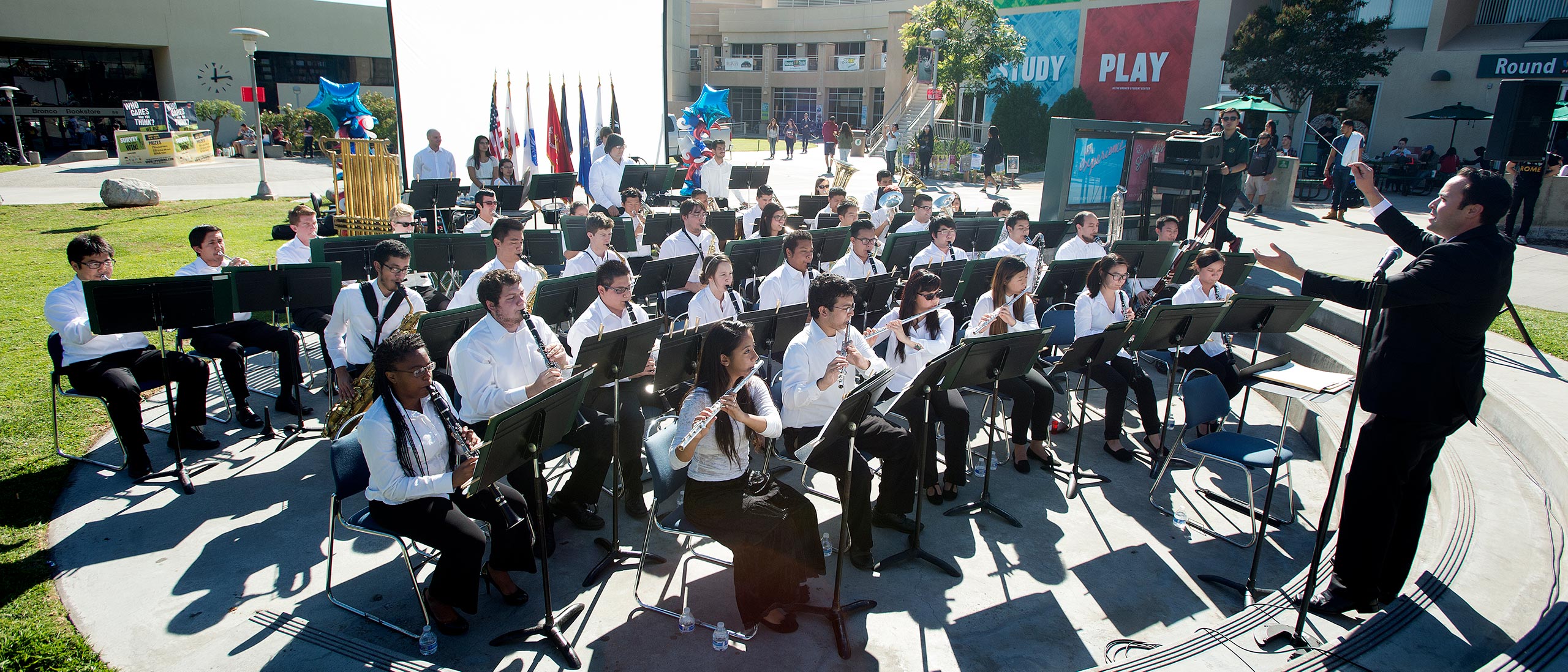 Student Orchestra Playing on Veterans Day