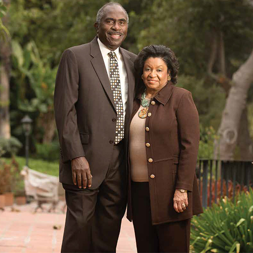 President Soraya M. Coley and her husband Ron Coley.