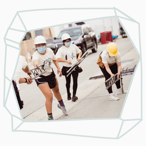 Female Steel Bridge Team members