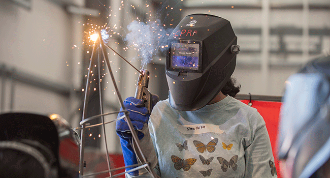 Shruthika Ilavarasu makes a weld on the moon