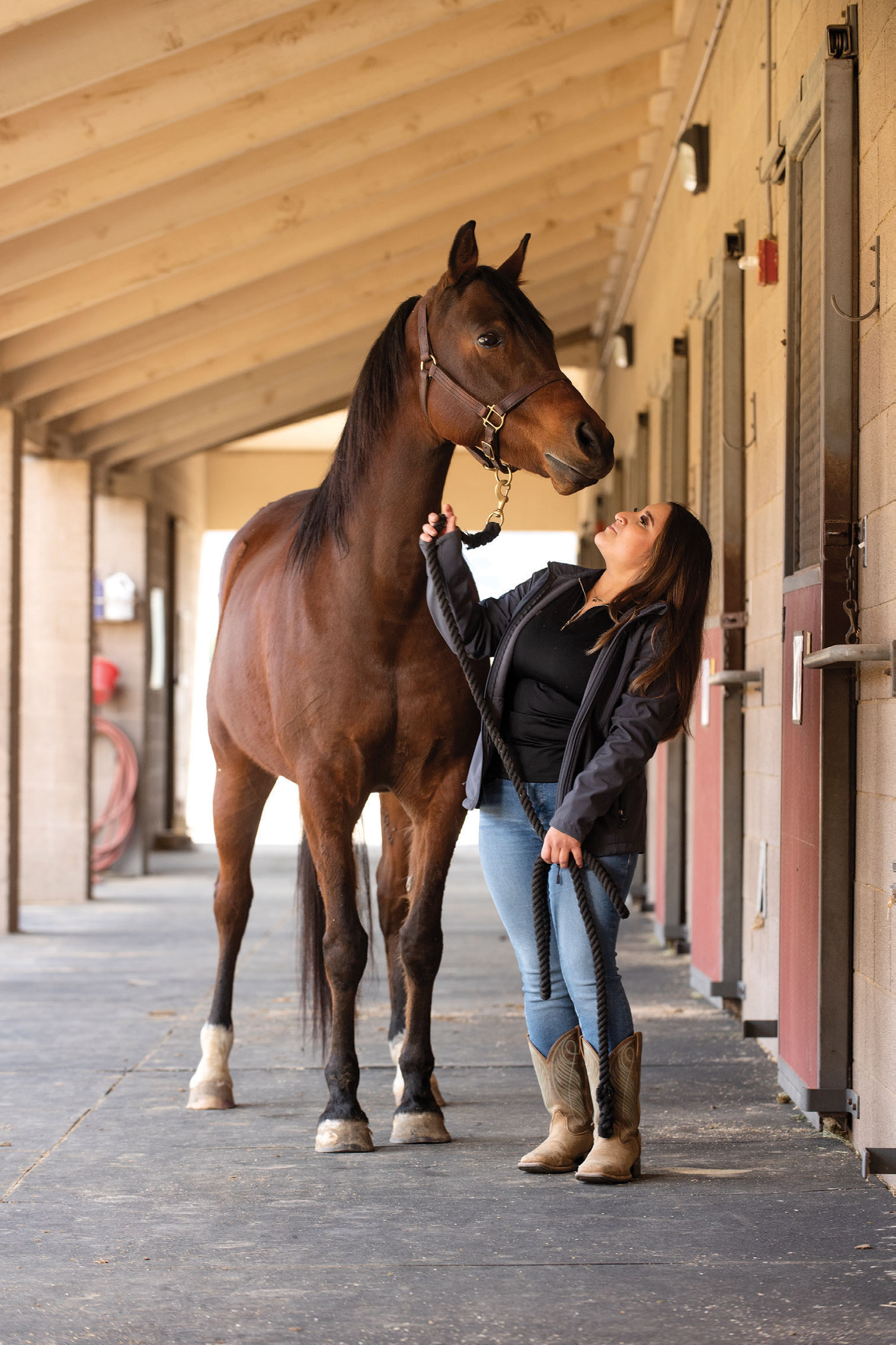 Hannah Esqueda with an Arabian Horse