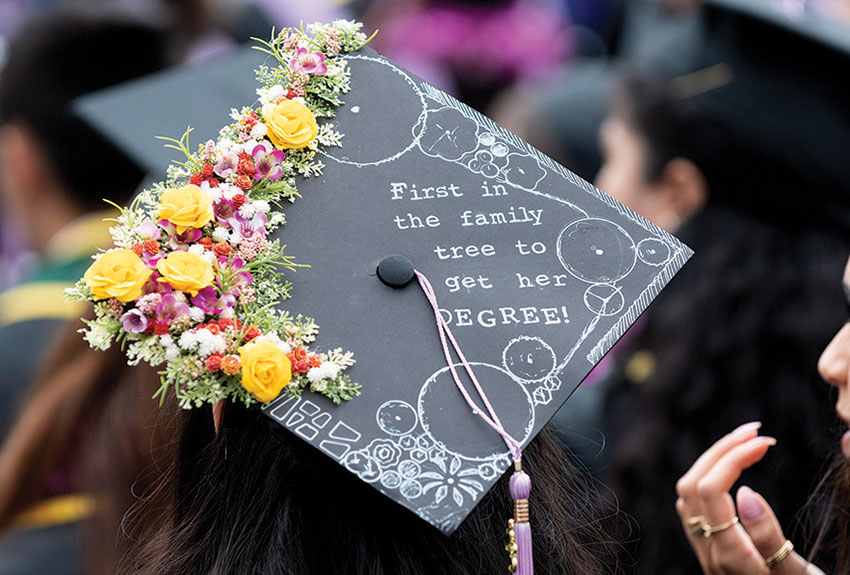 First in the family tree to get her degree!