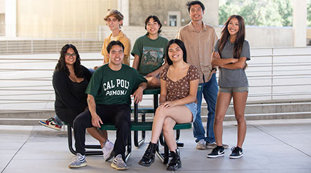 Group of students on campus