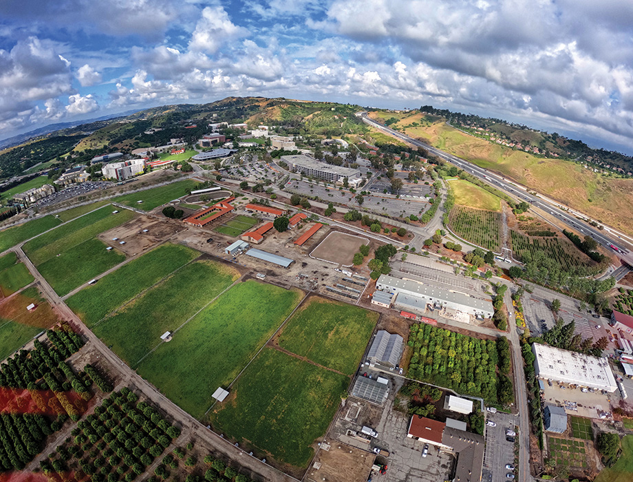 aerial view of campus
