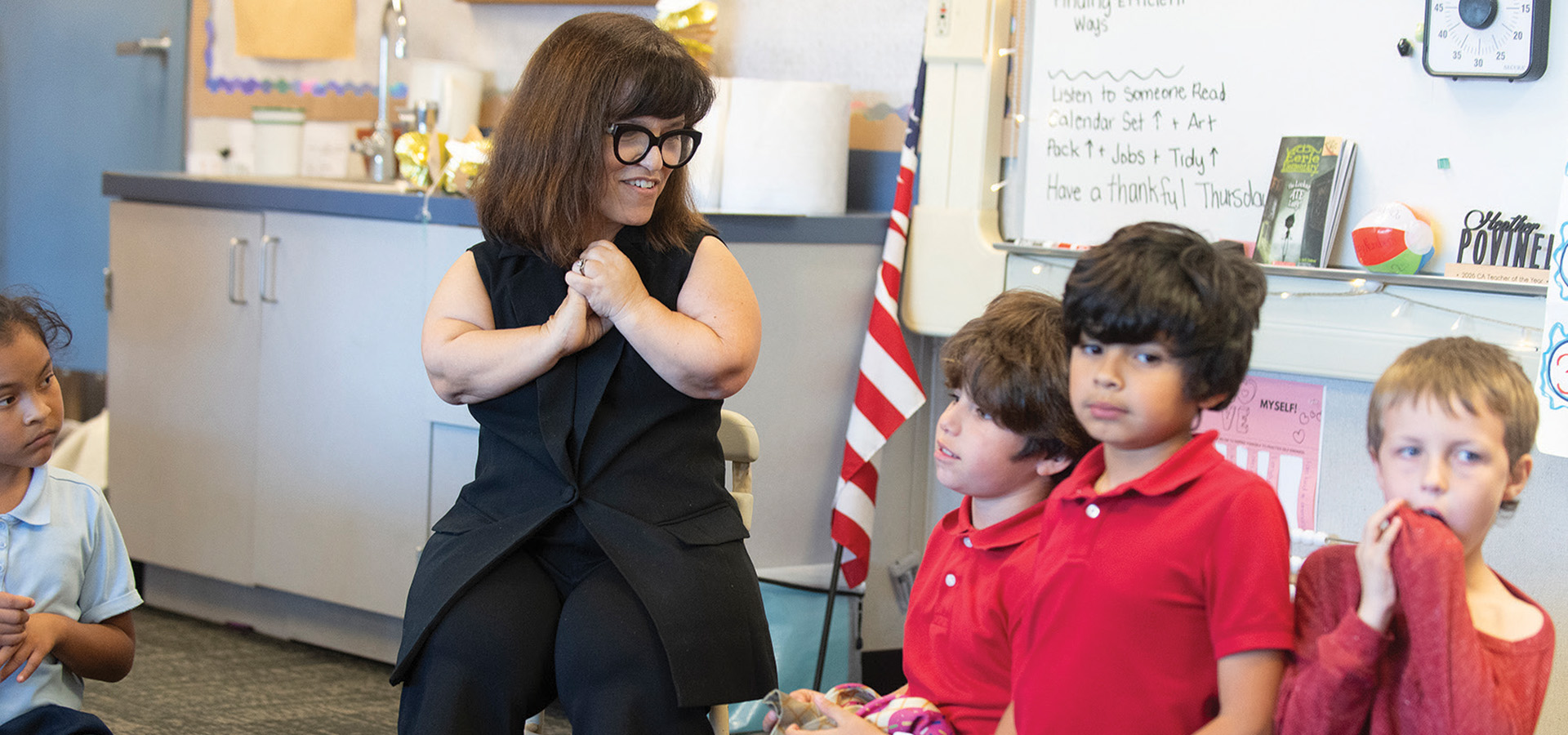 Heather Povineli in the classroom.
