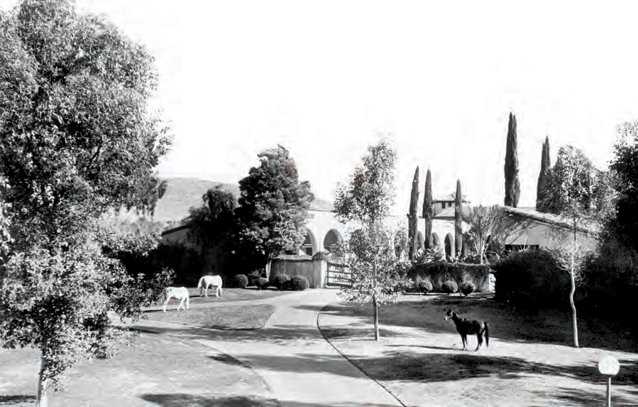 Old Stables in Black and White