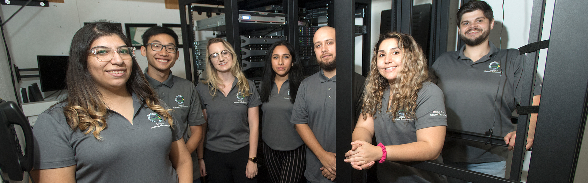Students in the data center