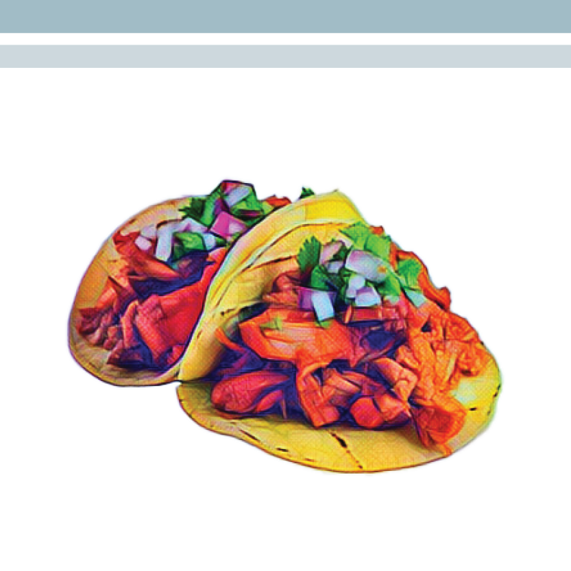 Two chicken tacos