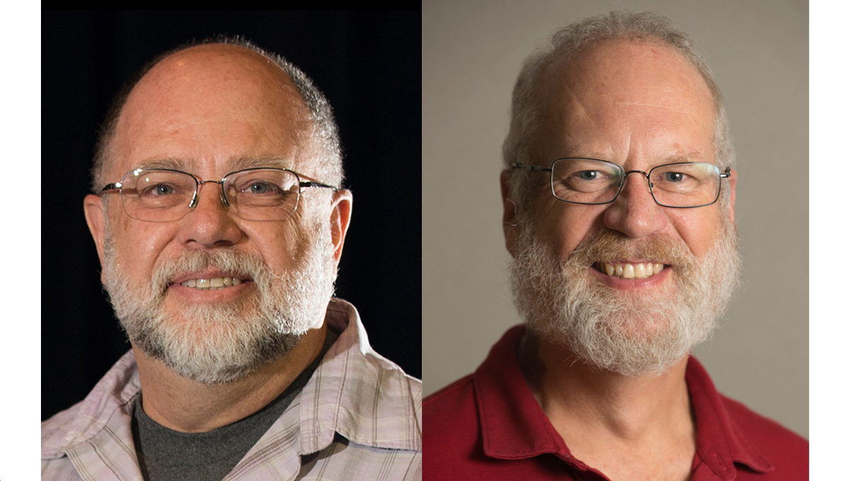 Collage of two images, from left to right: John Olson and Bruce Kennedy