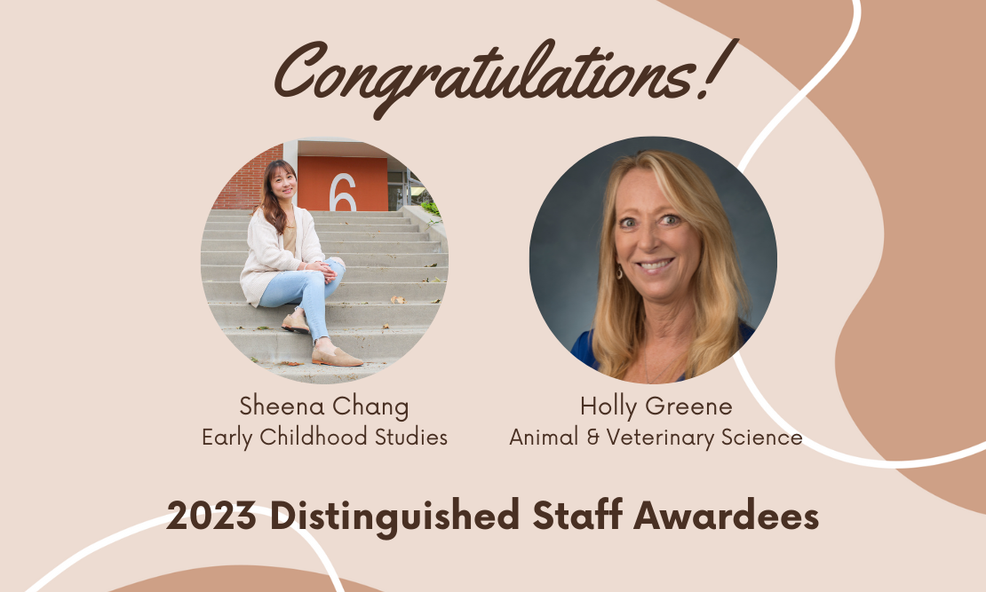 Congratulations Sheena Chang and Holly Green for receiving the 2023 Staff Award.