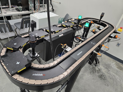 a picture of an assembly line for the robots