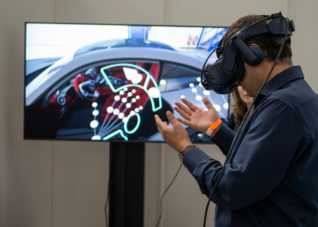 picture of a person using virtual reality technology