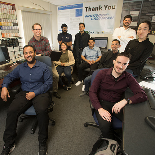 The cyber security team in the cyber security lab