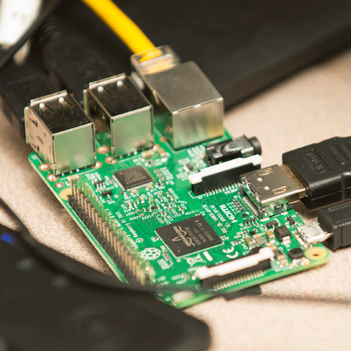 A Raspberry Pi computer during GenCyber Camp 