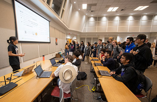 student presenting at CSAF in 2023