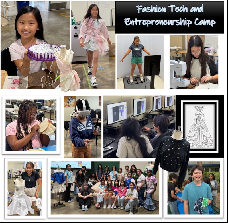 campers at fashion tech and creativity camp